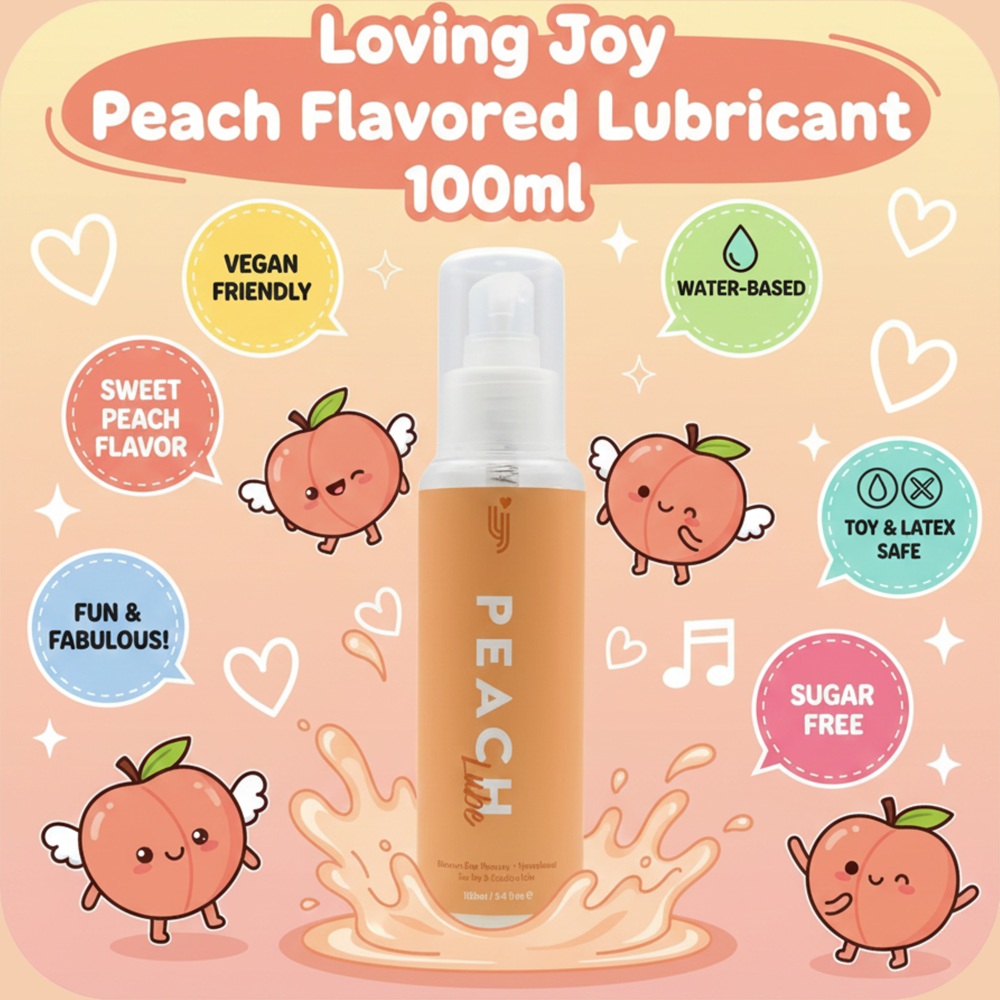 Loving Joy Peach Flavoured Lubricant 100ml - Image 4