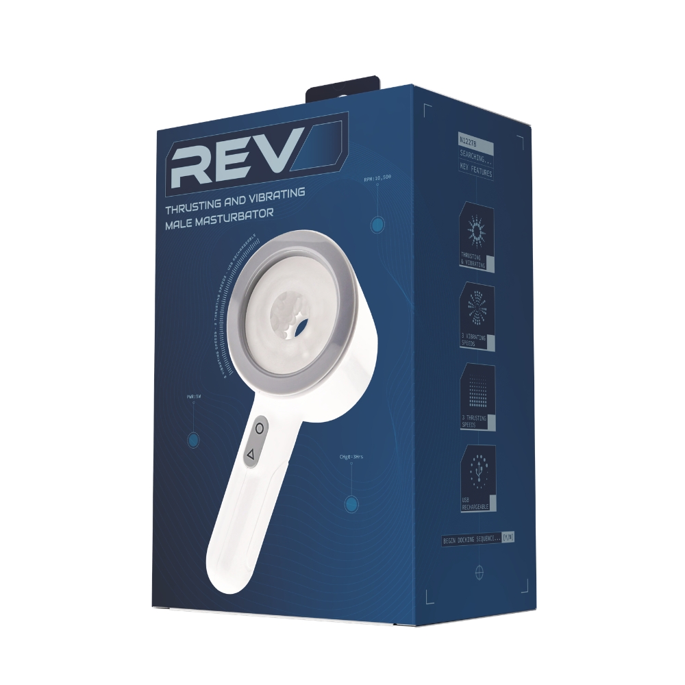REV Thrusting and Vibrating Open Ended Male Masturbator - Image 9