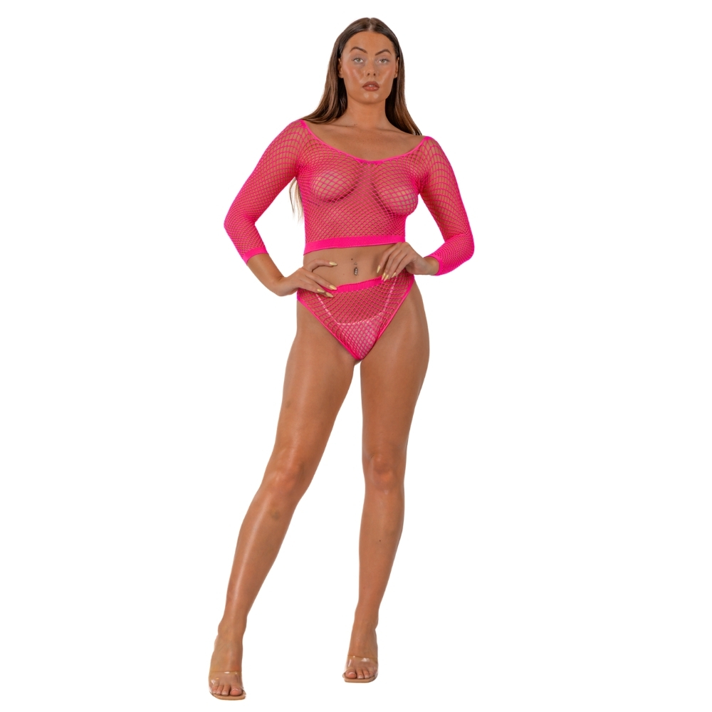 Lace by LJ Fence Net Crop Top and Bottoms - Image 9