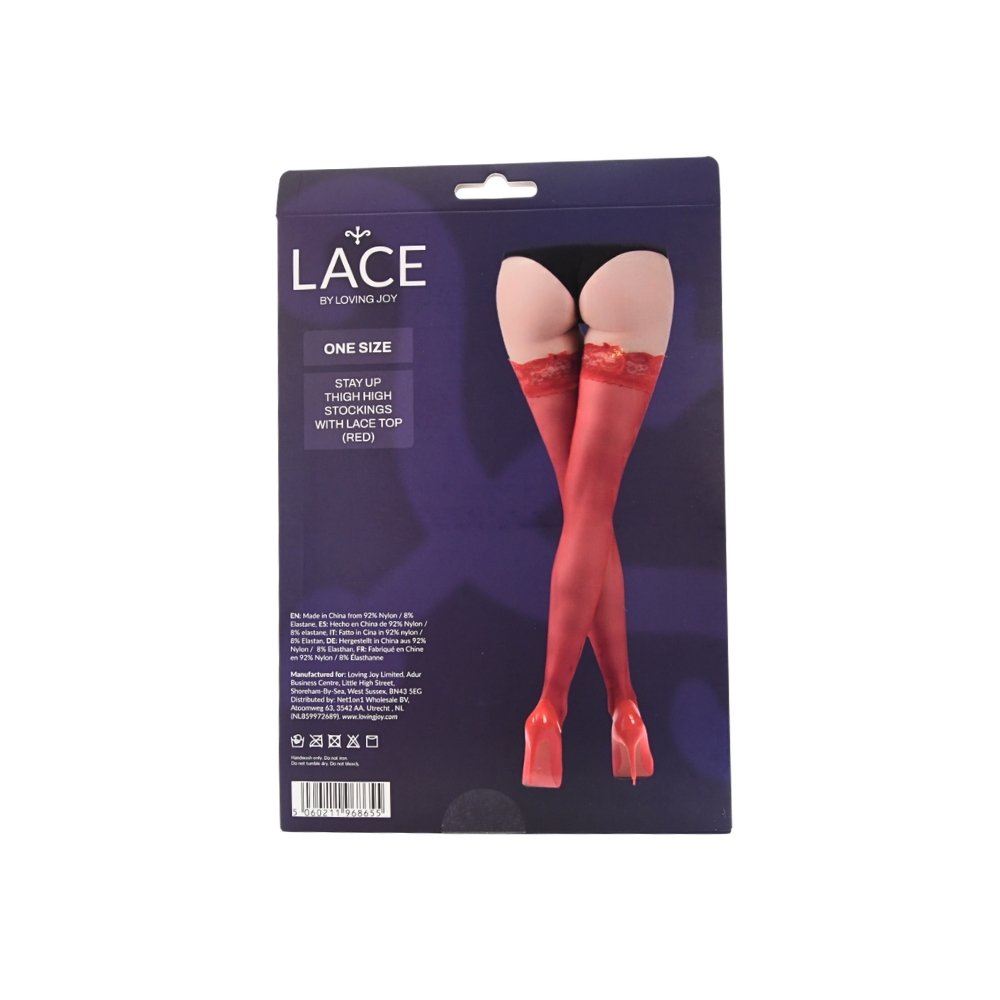 Lace by LJ Stay Up Thigh High Stockings with Lace Top - Image 11