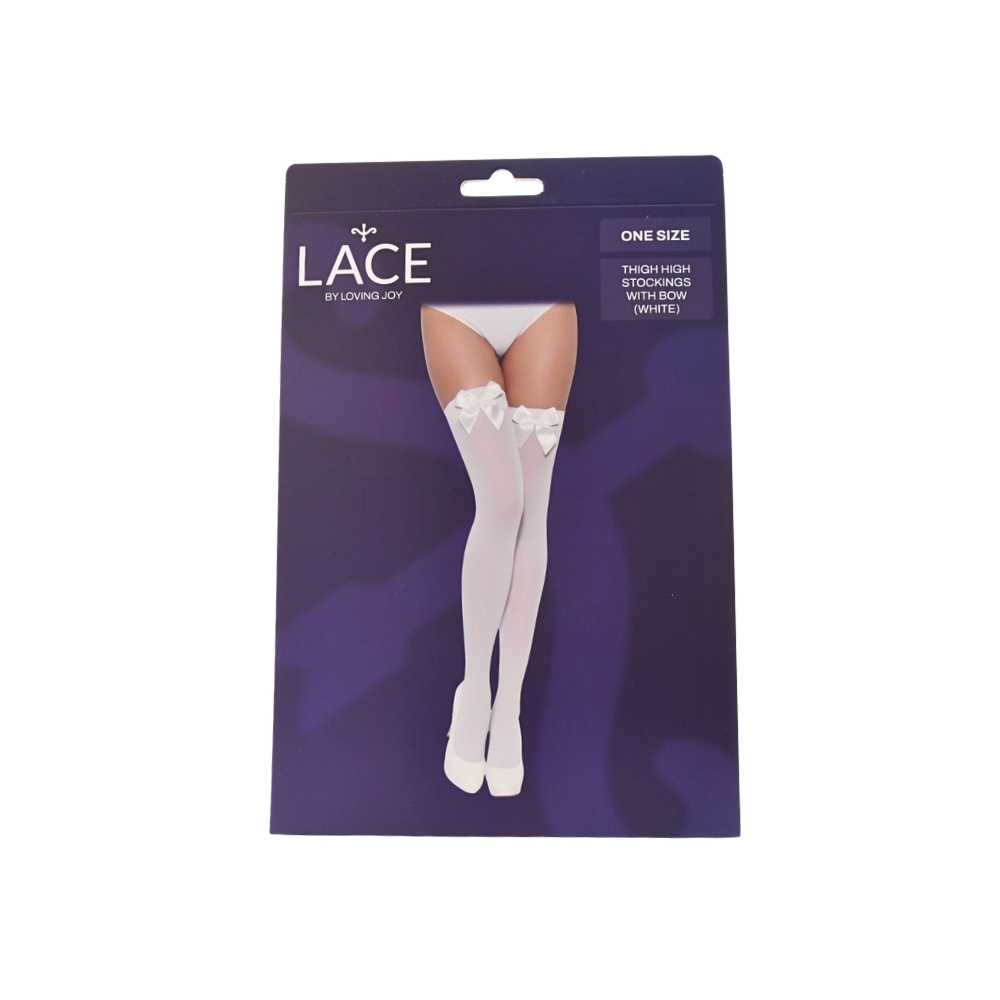Lace by LJ Thigh High Stockings with Bow - Image 8