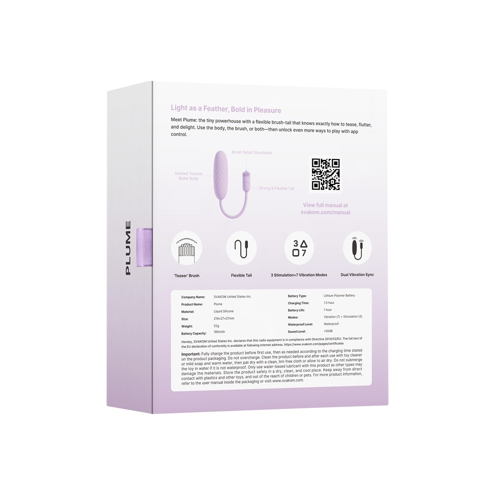 Svakom Plume Flexible Brush Tail Bullet Vibrator - Image 11